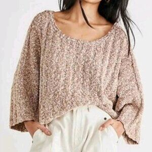 Free People Good Day Oversized Sweater Size Large New With Tags cream